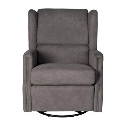 Wingback Manual Rocking Glider Recliner Chair with 360 Swivel