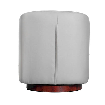 Barrel Accent Chair with 360 Swivel Vinyl Wrapped Base
