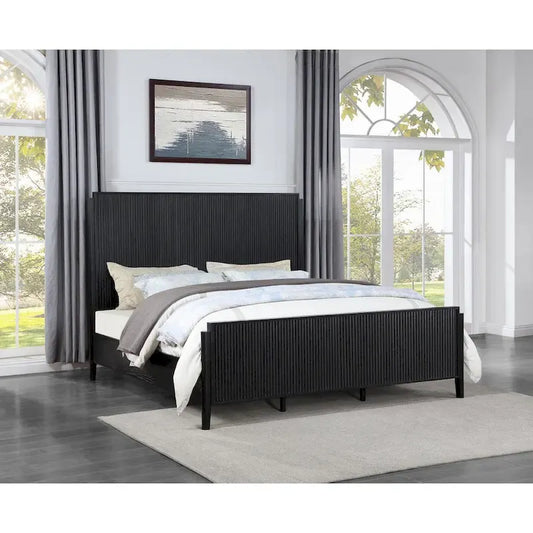 Mason Black Panel Bed