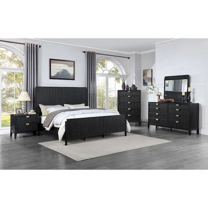 Mason Black Panel Bed