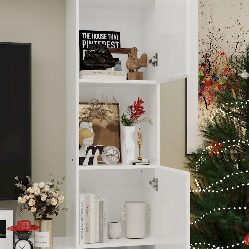 Glossy Entertainment Center TV Media Center Wall Storage Cabinet - 94.5 X78.7