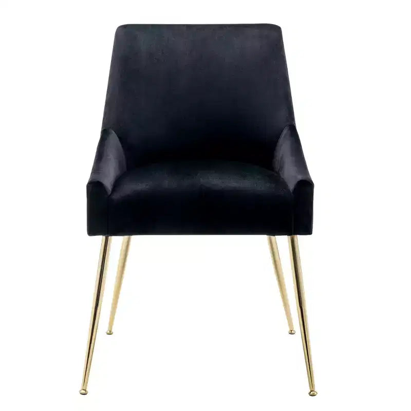 WestinTrends Sedia occasionale imbottita in velluto Performance con gambe in metallo