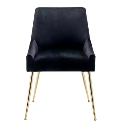 WestinTrends Sedia occasionale imbottita in velluto Performance con gambe in metallo