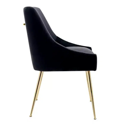 WestinTrends Sedia occasionale imbottita in velluto Performance con gambe in metallo