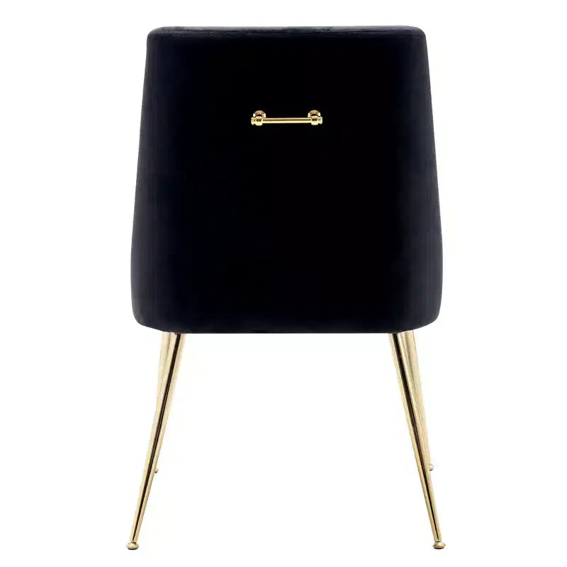 WestinTrends Sedia occasionale imbottita in velluto Performance con gambe in metallo