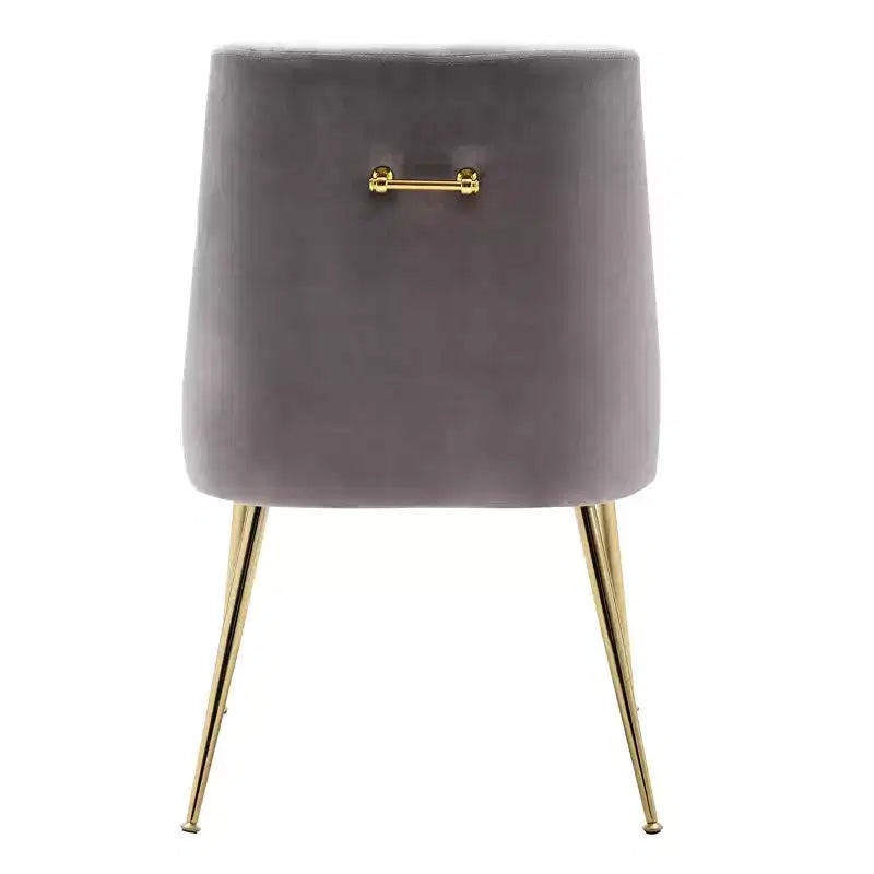 WestinTrends Sedia occasionale imbottita in velluto Performance con gambe in metallo