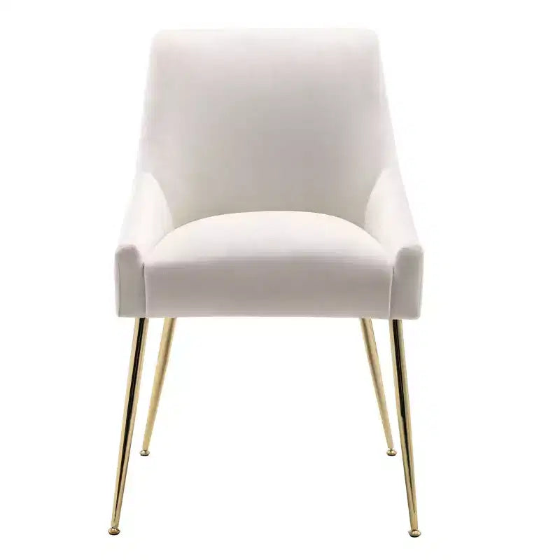 WestinTrends Sedia occasionale imbottita in velluto Performance con gambe in metallo