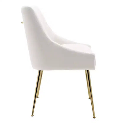 WestinTrends Sedia occasionale imbottita in velluto Performance con gambe in metallo