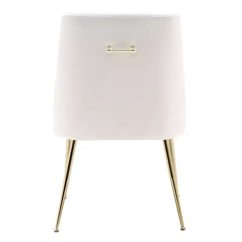 WestinTrends Sedia occasionale imbottita in velluto Performance con gambe in metallo