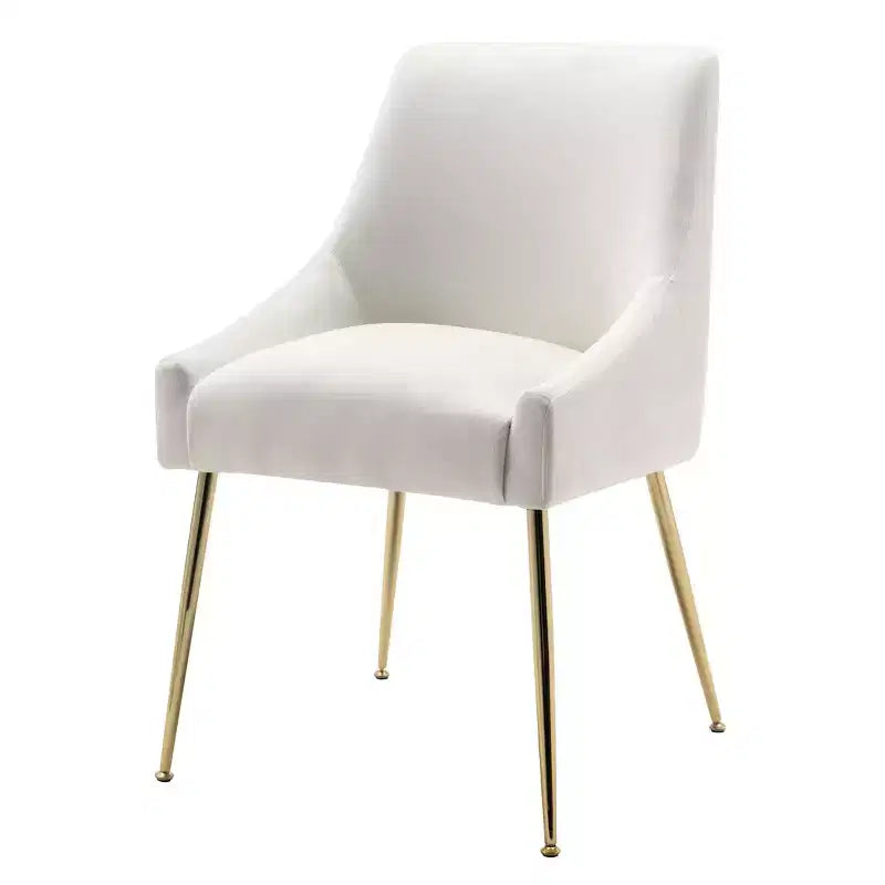WestinTrends Sedia occasionale imbottita in velluto Performance con gambe in metallo