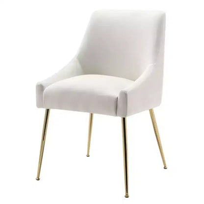 WestinTrends Sedia occasionale imbottita in velluto Performance con gambe in metallo