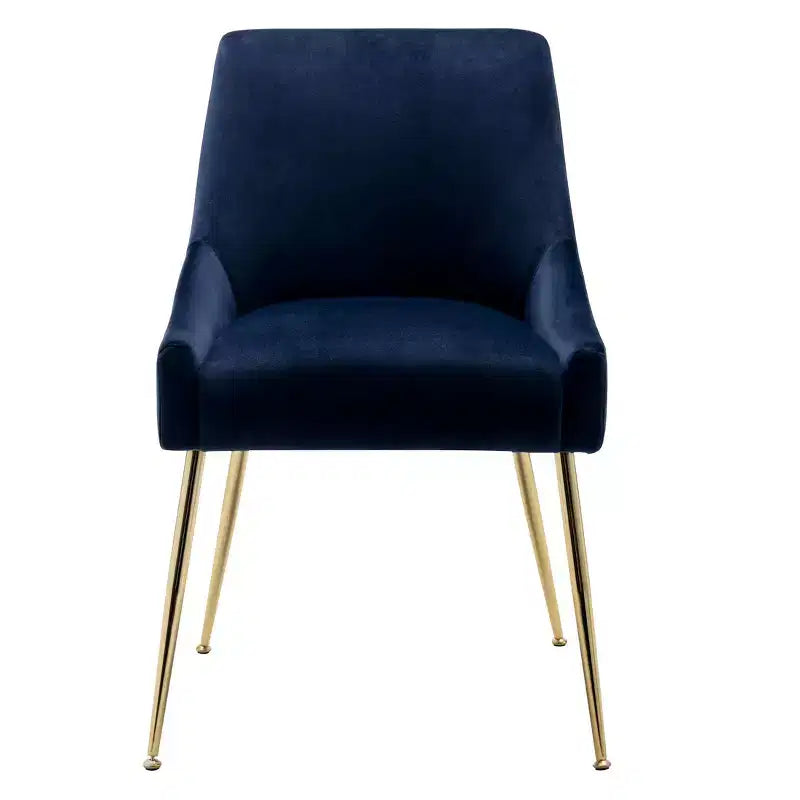 WestinTrends Sedia occasionale imbottita in velluto Performance con gambe in metallo