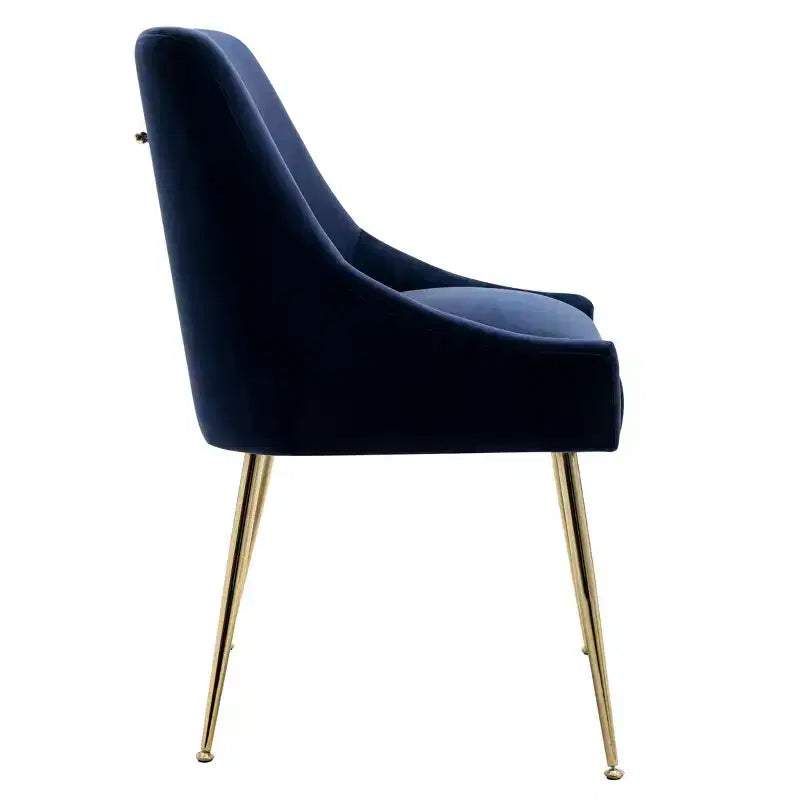 WestinTrends Sedia occasionale imbottita in velluto Performance con gambe in metallo
