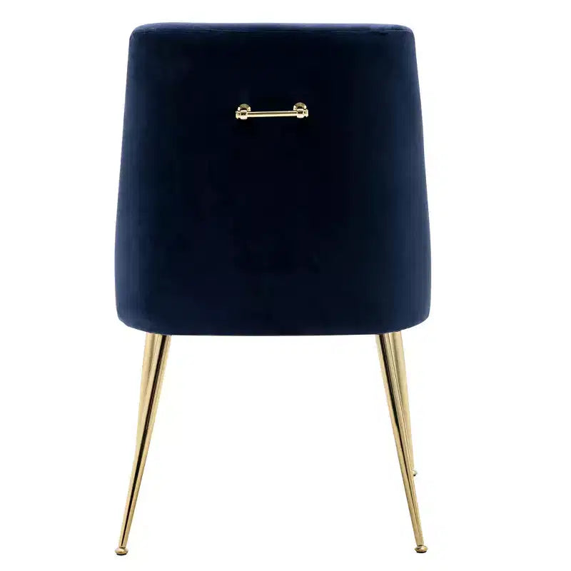 WestinTrends Sedia occasionale imbottita in velluto Performance con gambe in metallo