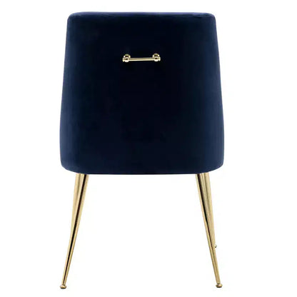 WestinTrends Sedia occasionale imbottita in velluto Performance con gambe in metallo