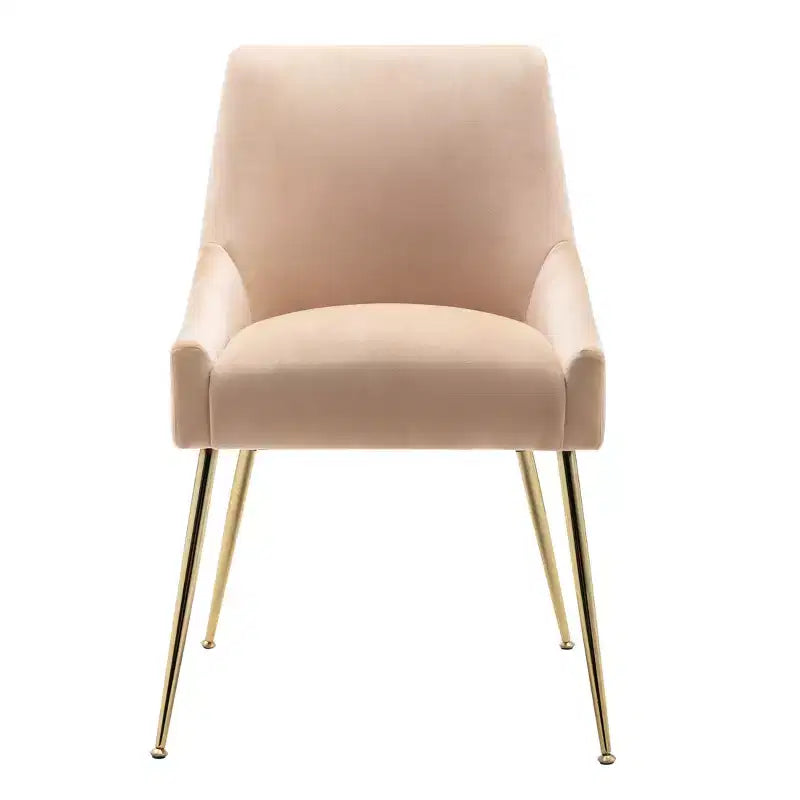 WestinTrends Sedia occasionale imbottita in velluto Performance con gambe in metallo