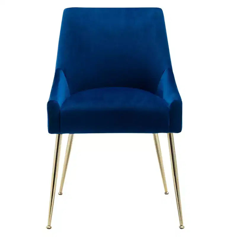 WestinTrends Sedia occasionale imbottita in velluto Performance con gambe in metallo