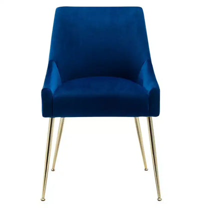 WestinTrends Sedia occasionale imbottita in velluto Performance con gambe in metallo