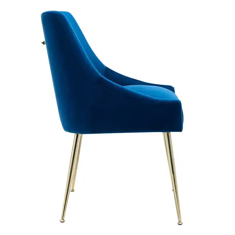 WestinTrends Sedia occasionale imbottita in velluto Performance con gambe in metallo