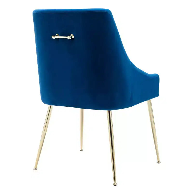 WestinTrends Sedia occasionale imbottita in velluto Performance con gambe in metallo