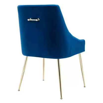 WestinTrends Sedia occasionale imbottita in velluto Performance con gambe in metallo