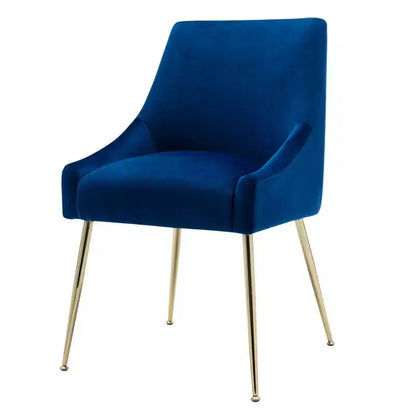 WestinTrends Sedia occasionale imbottita in velluto Performance con gambe in metallo