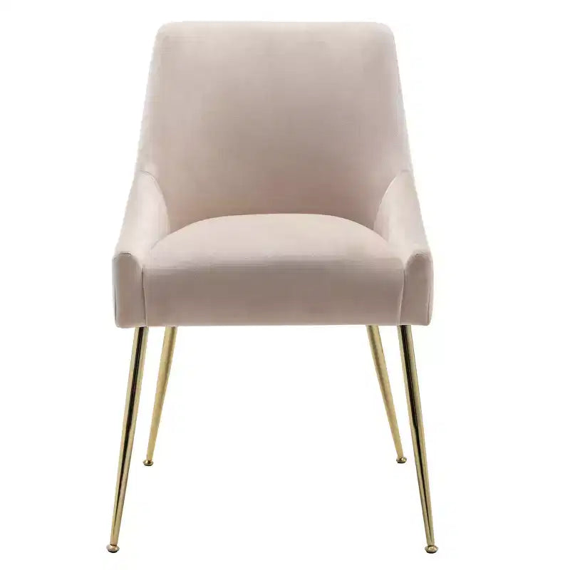 WestinTrends Sedia occasionale imbottita in velluto Performance con gambe in metallo