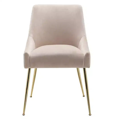 WestinTrends Sedia occasionale imbottita in velluto Performance con gambe in metallo