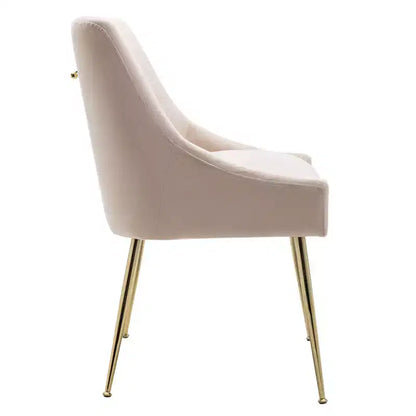 WestinTrends Sedia occasionale imbottita in velluto Performance con gambe in metallo