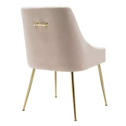 WestinTrends Sedia occasionale imbottita in velluto Performance con gambe in metallo