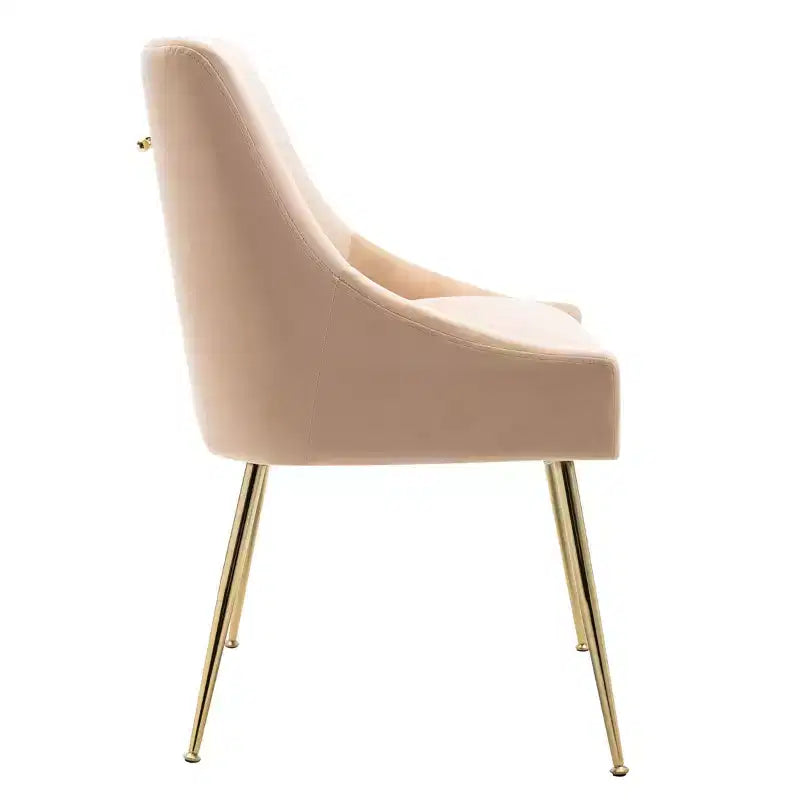 WestinTrends Sedia occasionale imbottita in velluto Performance con gambe in metallo