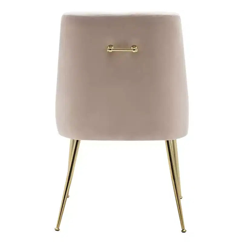 WestinTrends Sedia occasionale imbottita in velluto Performance con gambe in metallo