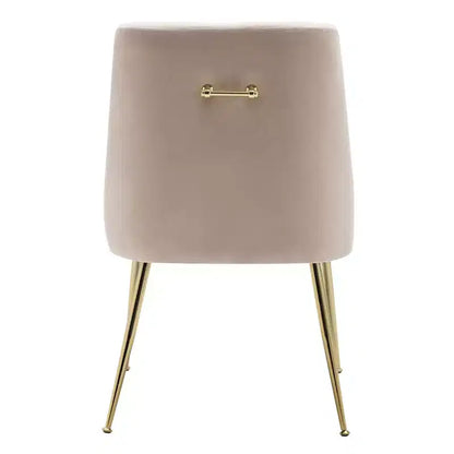 WestinTrends Sedia occasionale imbottita in velluto Performance con gambe in metallo