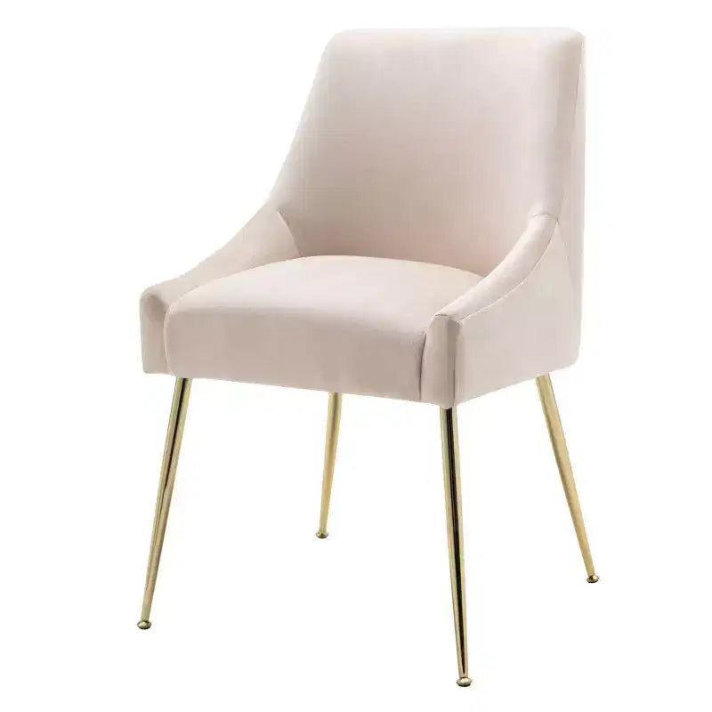 WestinTrends Sedia occasionale imbottita in velluto Performance con gambe in metallo