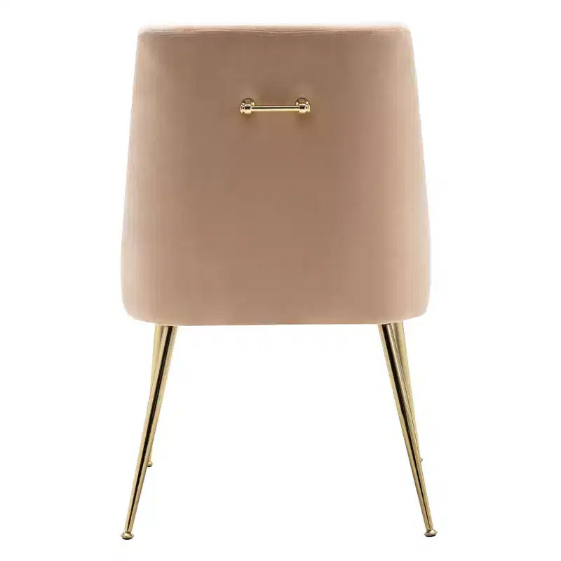 WestinTrends Sedia occasionale imbottita in velluto Performance con gambe in metallo