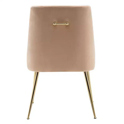WestinTrends Sedia occasionale imbottita in velluto Performance con gambe in metallo