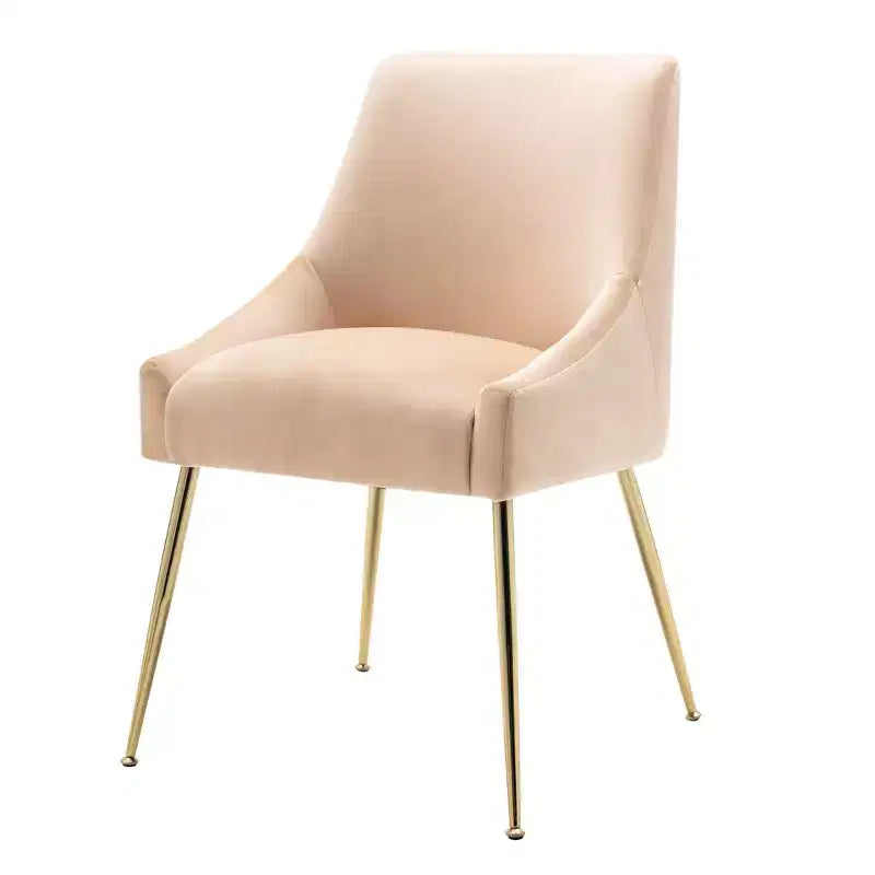 WestinTrends Sedia occasionale imbottita in velluto Performance con gambe in metallo