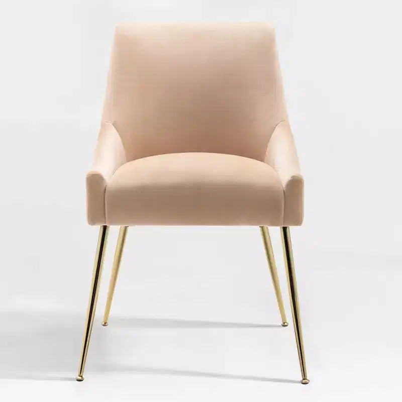 WestinTrends Sedia occasionale imbottita in velluto Performance con gambe in metallo