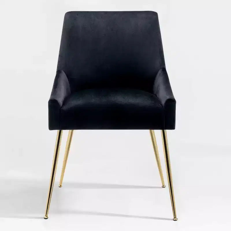 WestinTrends Sedia occasionale imbottita in velluto Performance con gambe in metallo