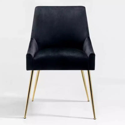 WestinTrends Sedia occasionale imbottita in velluto Performance con gambe in metallo