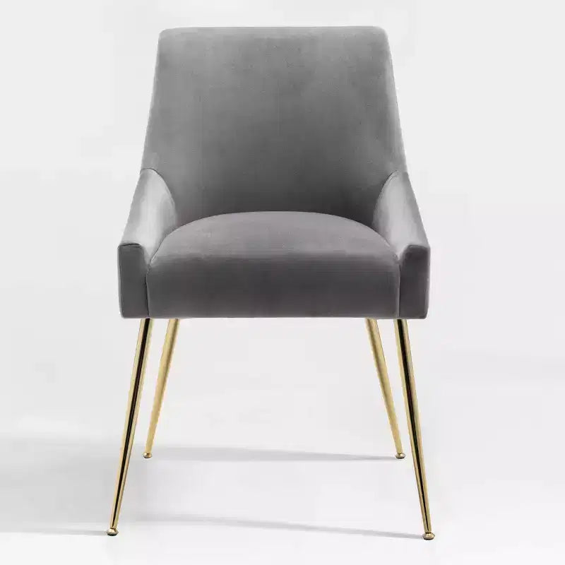 WestinTrends Sedia occasionale imbottita in velluto Performance con gambe in metallo