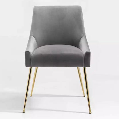 WestinTrends Sedia occasionale imbottita in velluto Performance con gambe in metallo