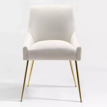WestinTrends Sedia occasionale imbottita in velluto Performance con gambe in metallo