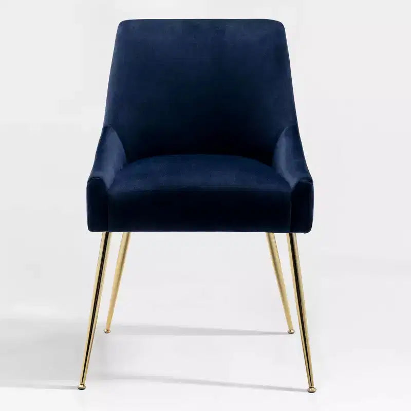 WestinTrends Sedia occasionale imbottita in velluto Performance con gambe in metallo