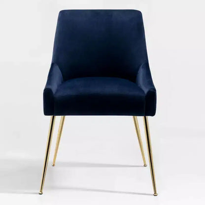 WestinTrends Sedia occasionale imbottita in velluto Performance con gambe in metallo