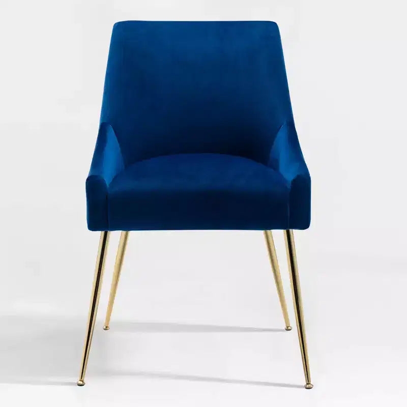WestinTrends Sedia occasionale imbottita in velluto Performance con gambe in metallo
