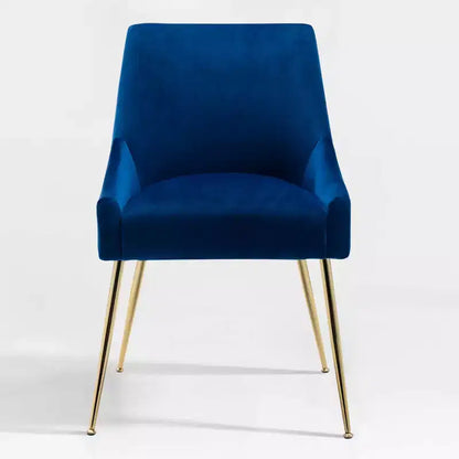 WestinTrends Sedia occasionale imbottita in velluto Performance con gambe in metallo