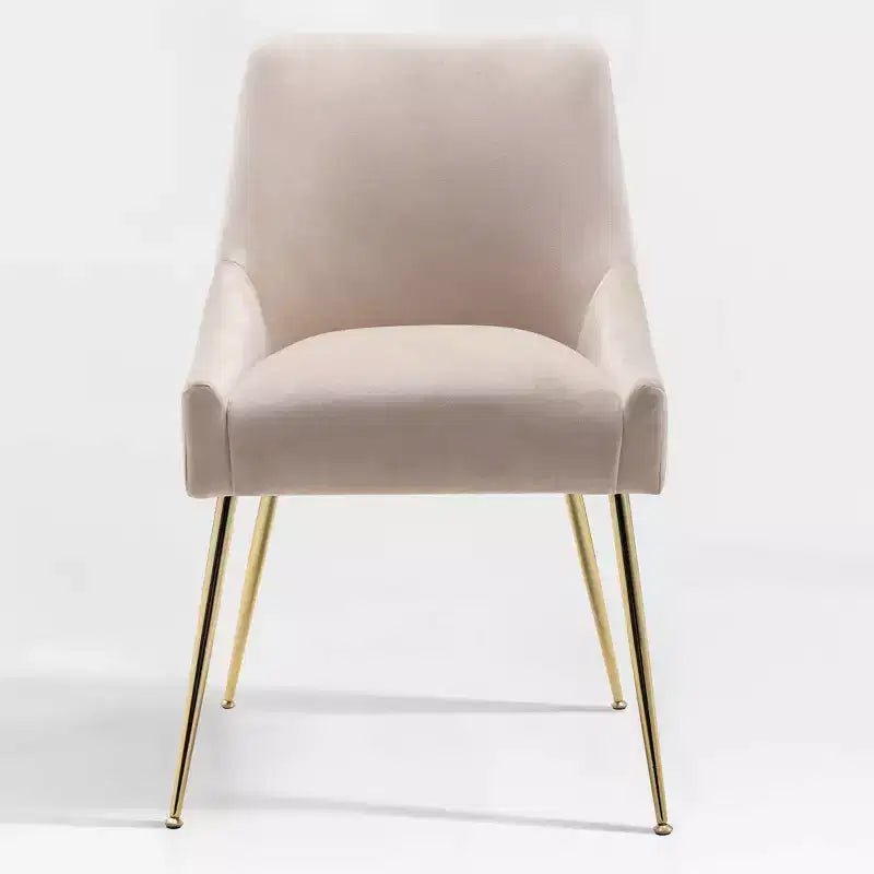 WestinTrends Sedia occasionale imbottita in velluto Performance con gambe in metallo