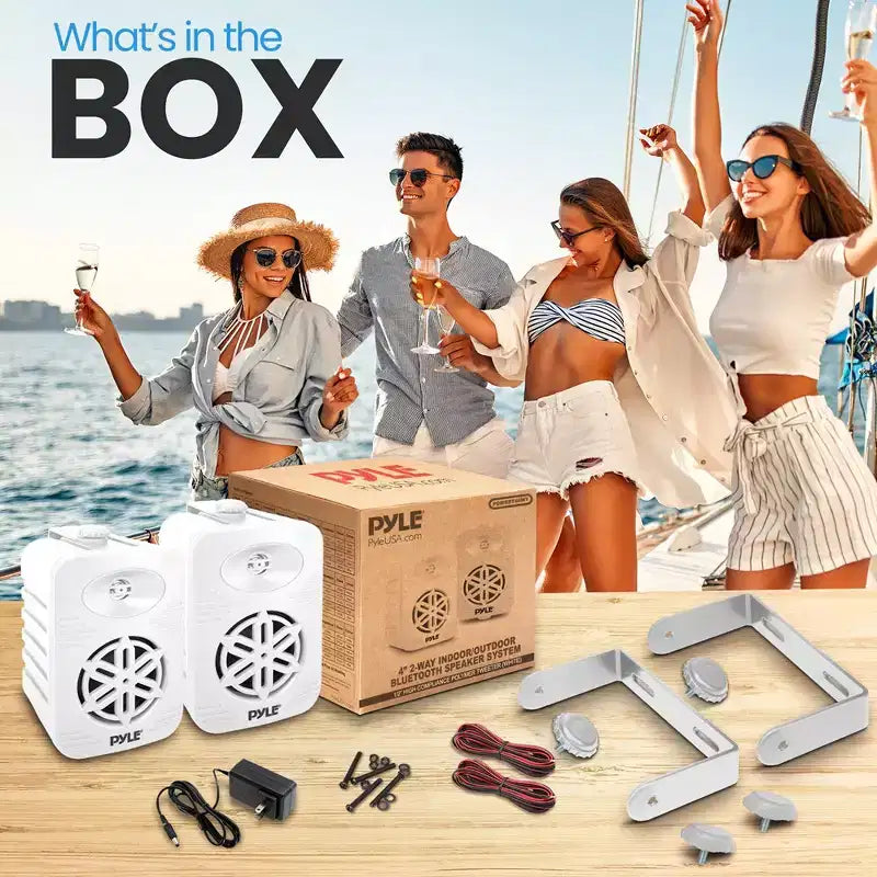 Sistema di Altoparlanti Bluetooth da Esterno Impermeabile Pyle da 300W - PDWRBT46WT