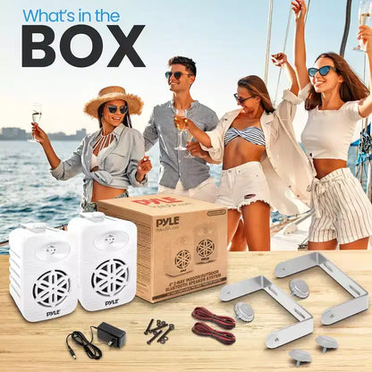 Sistema di Altoparlanti Bluetooth da Esterno Impermeabile Pyle da 300W - PDWRBT46WT